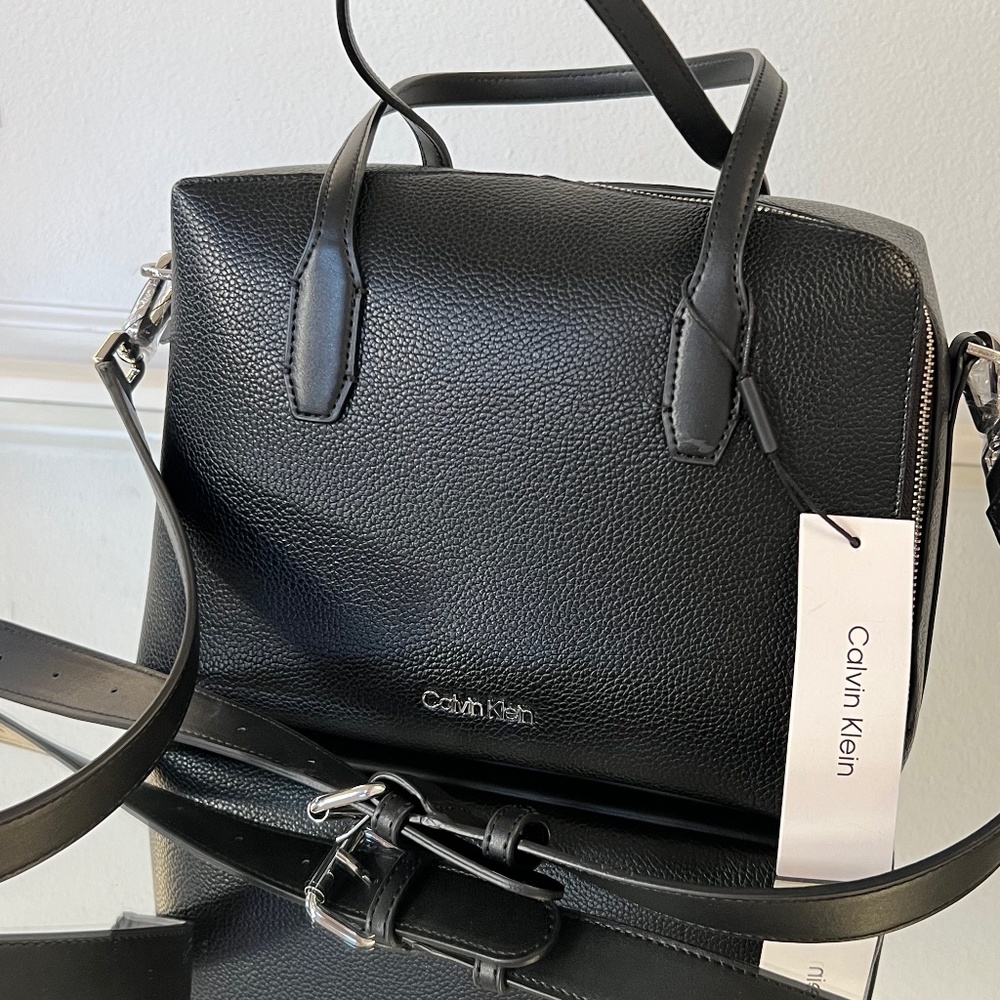 NWT  Calvin Klein Brenda Top Zip Satchel